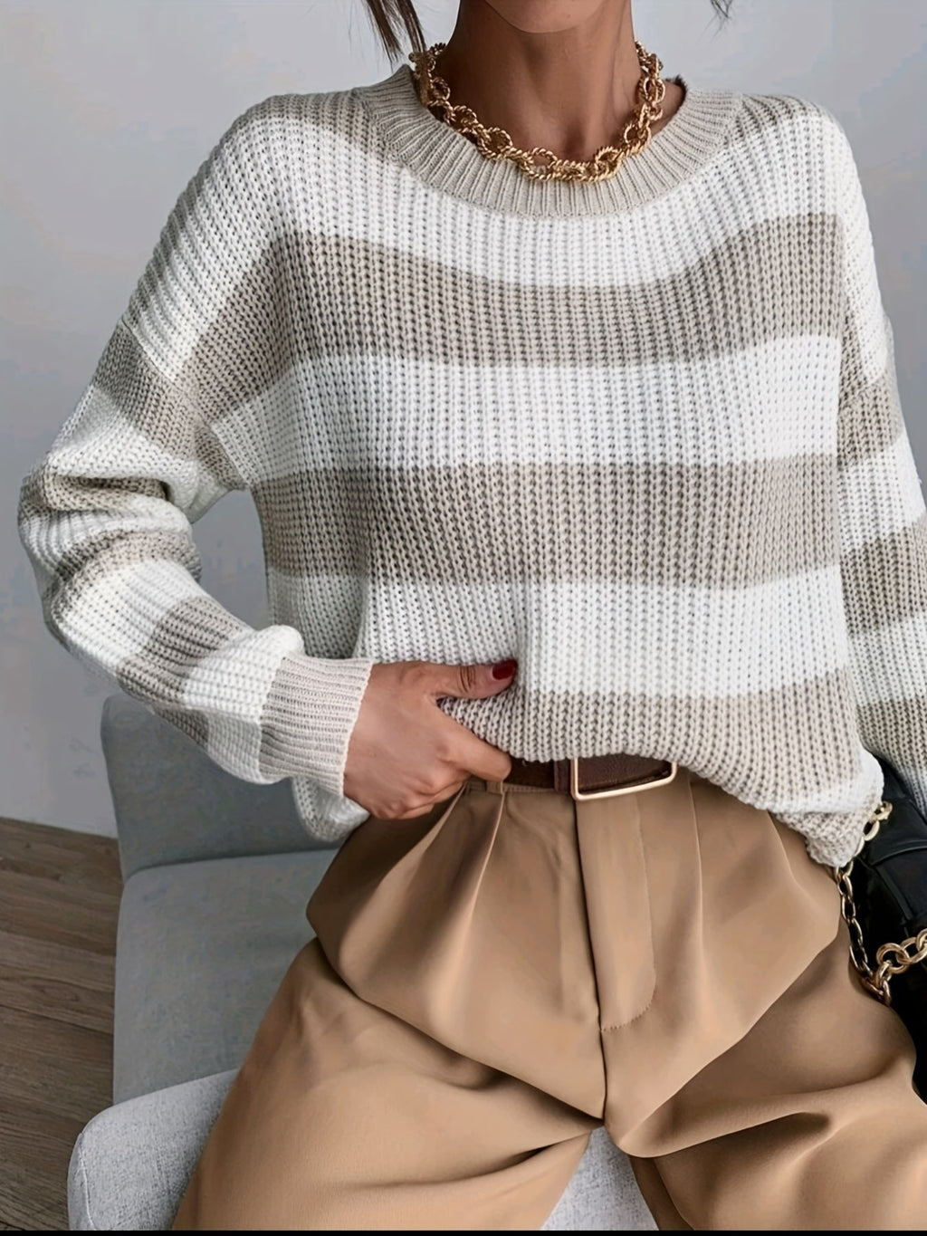 Comfortable striped sweater