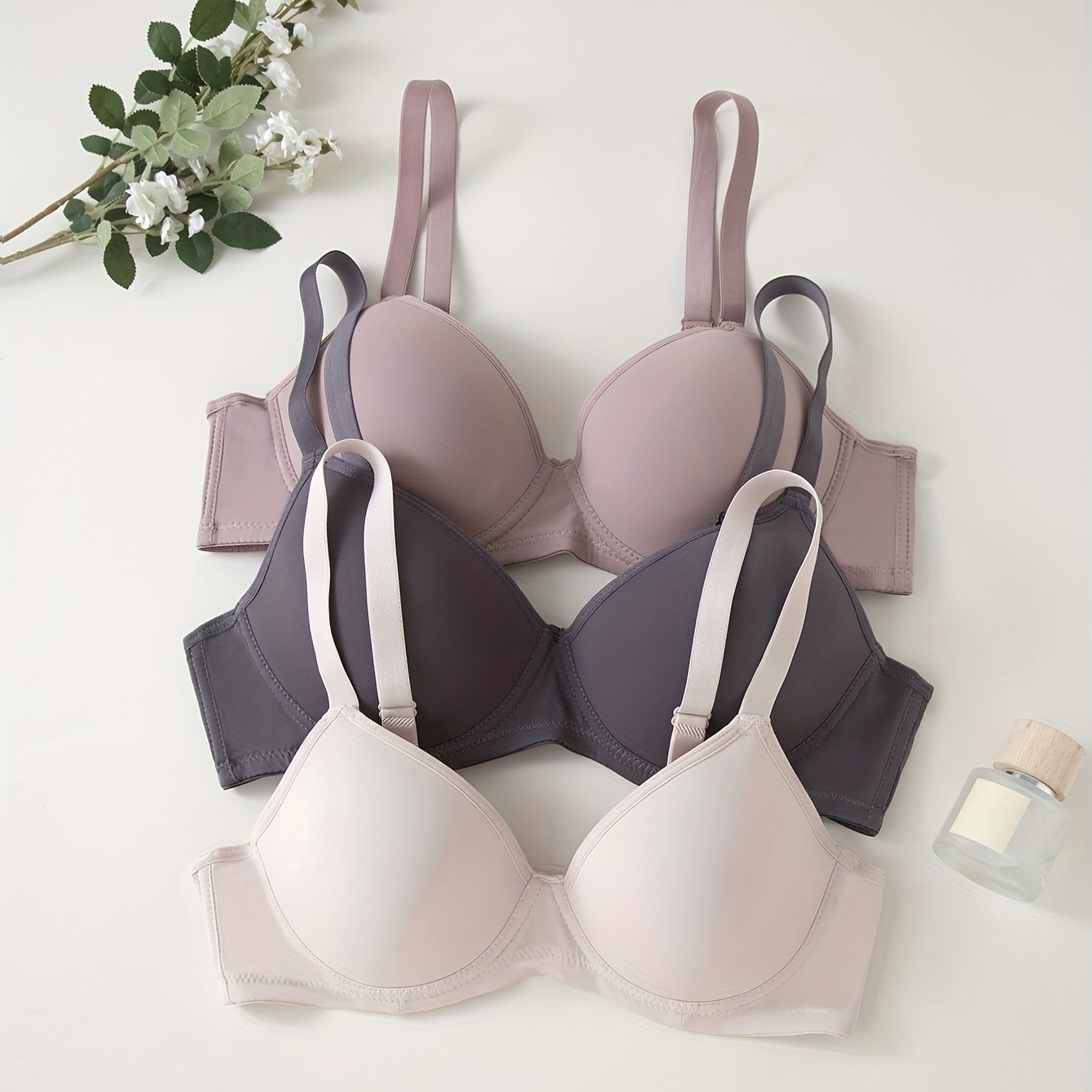 Valenzora | 3-Piece Seamless Anti-Rejection Push-up Bra