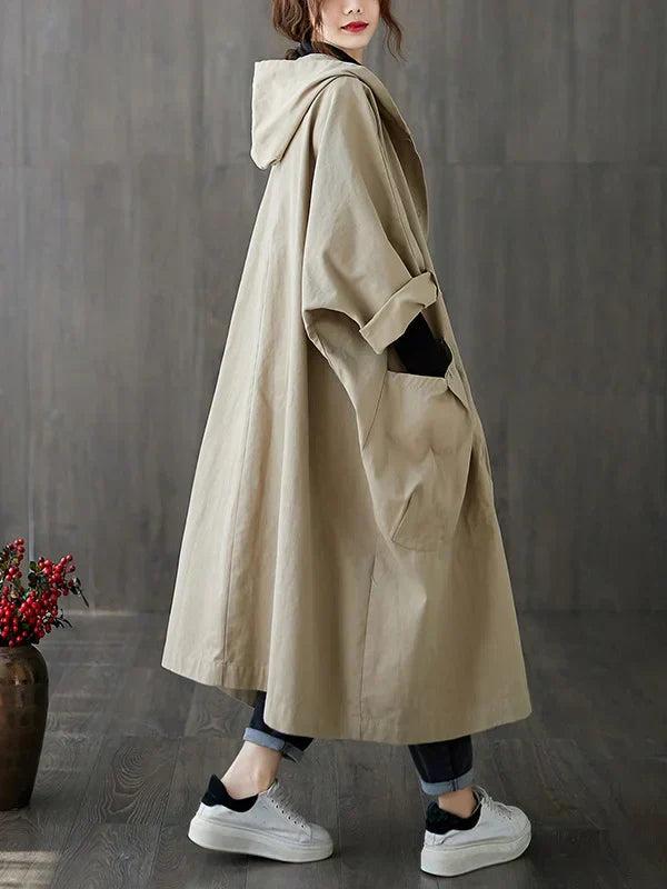 Valenzora | Langer wasserdichter Trenchcoat