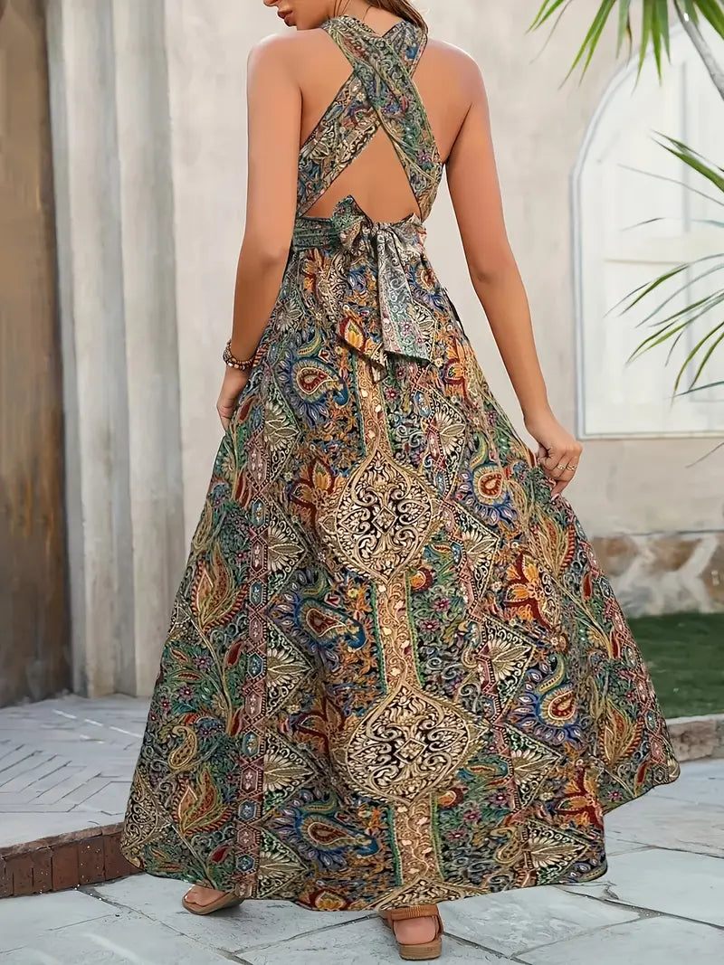 Valenzora | Sexy Neckholder-Maxikleid