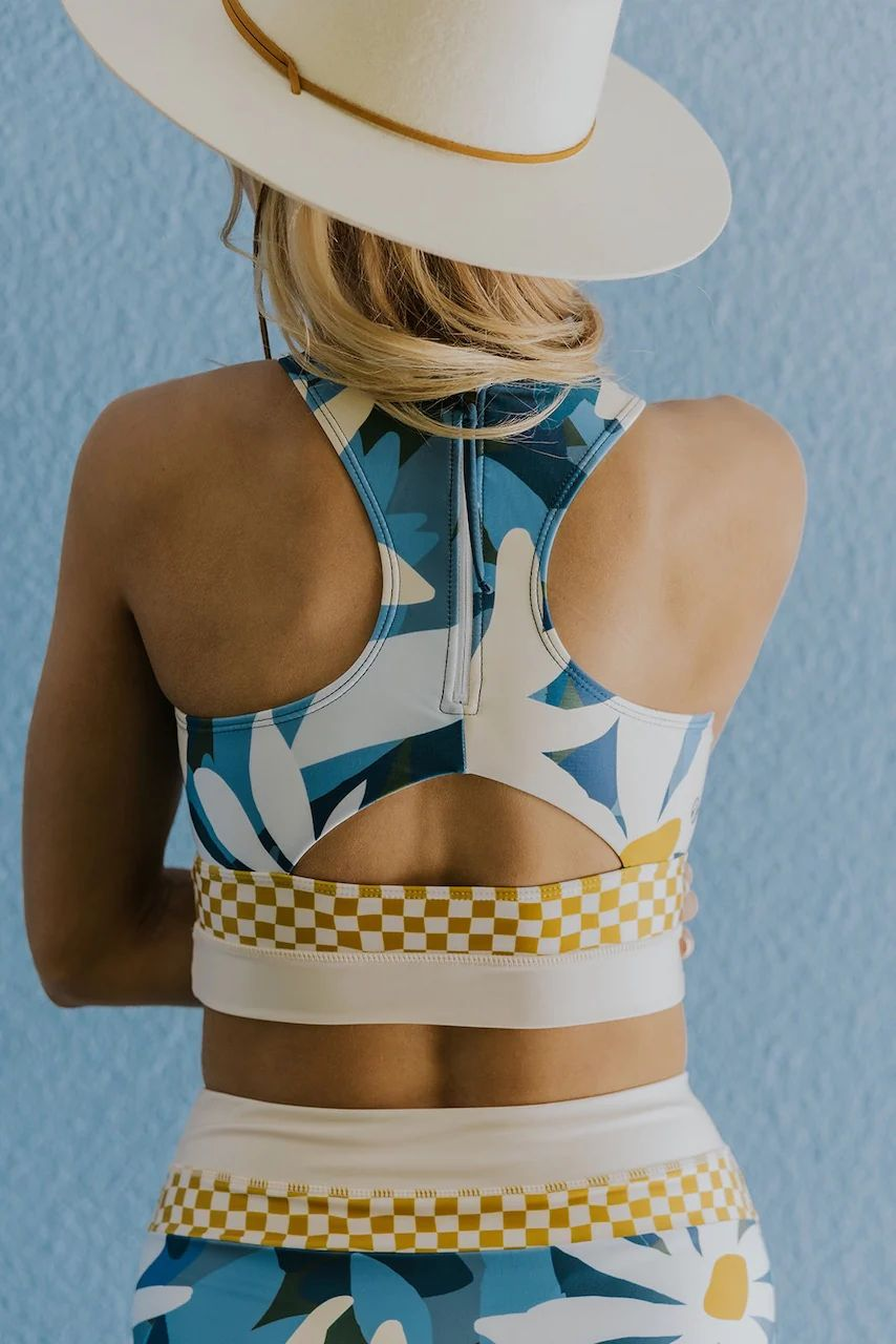 Valenzora | Striped Zip-Back Chic Bikini Set