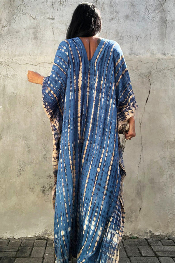 Valenzora Freely – Lockeres Wickelkleid im Batik-Boho-Stil