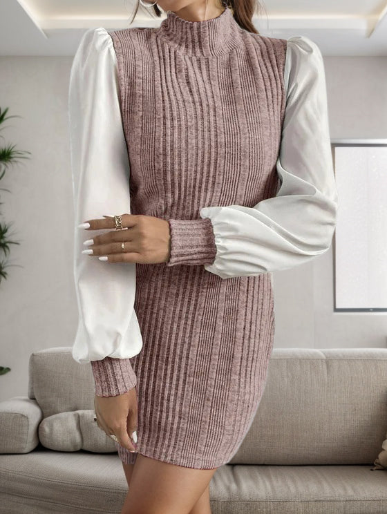 Valenzora | Stylish Autumn Ribbed Sweater Dress for Women