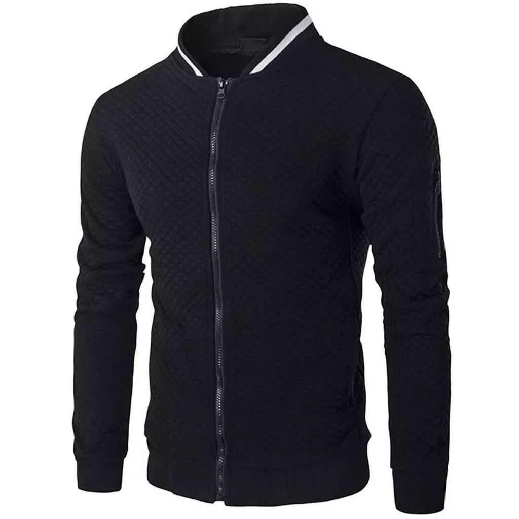 Valenzora | Jacquard Zip Bomber Jacket