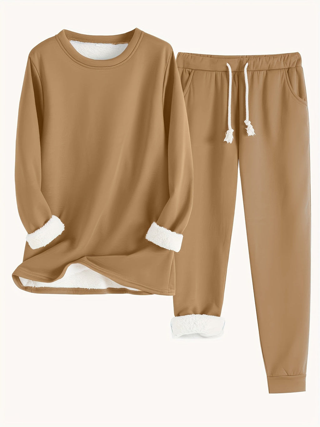 Valenzora | Stylish Winter Casual Thermal Sweatshirt and Jogging Pants Set for Women