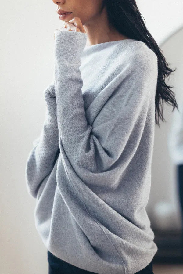 Valenzora | Asymmetrisch drapierter Pullover
