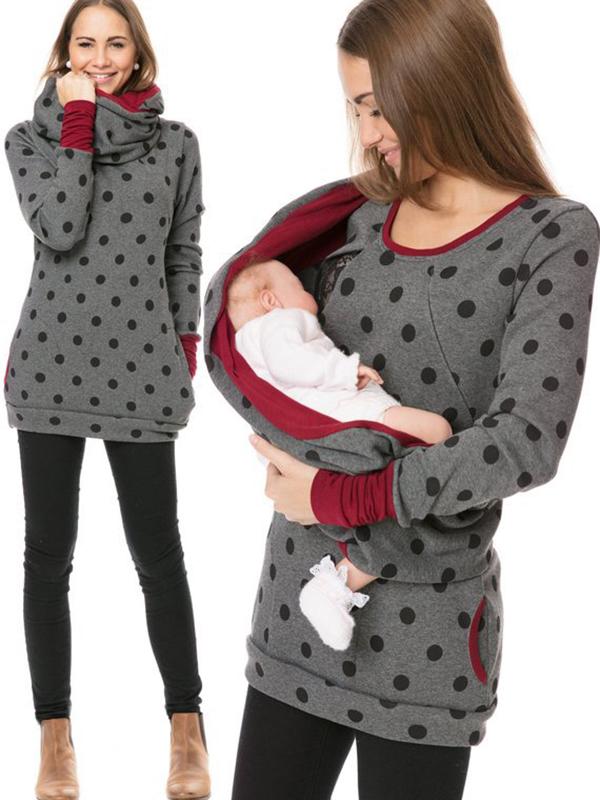 Valenzora | Maternity chaps, nurse sweatshirts, floral print, pockets, zipper, nursing wear