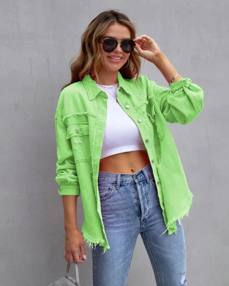 Valenzora | Trendy denim jacket - breathable and stylish for everyday wear