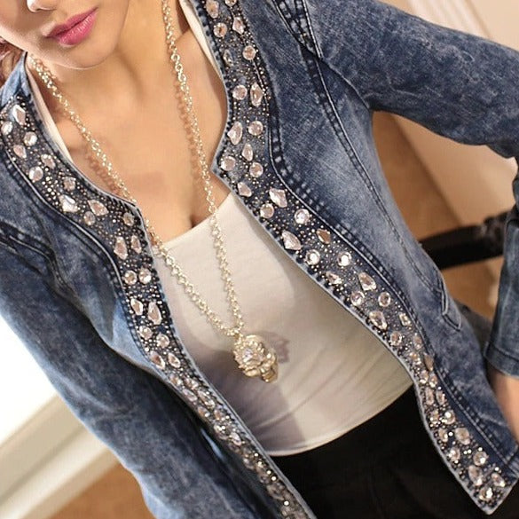 Valenzora | Maxine Denim Jacket with Zipper