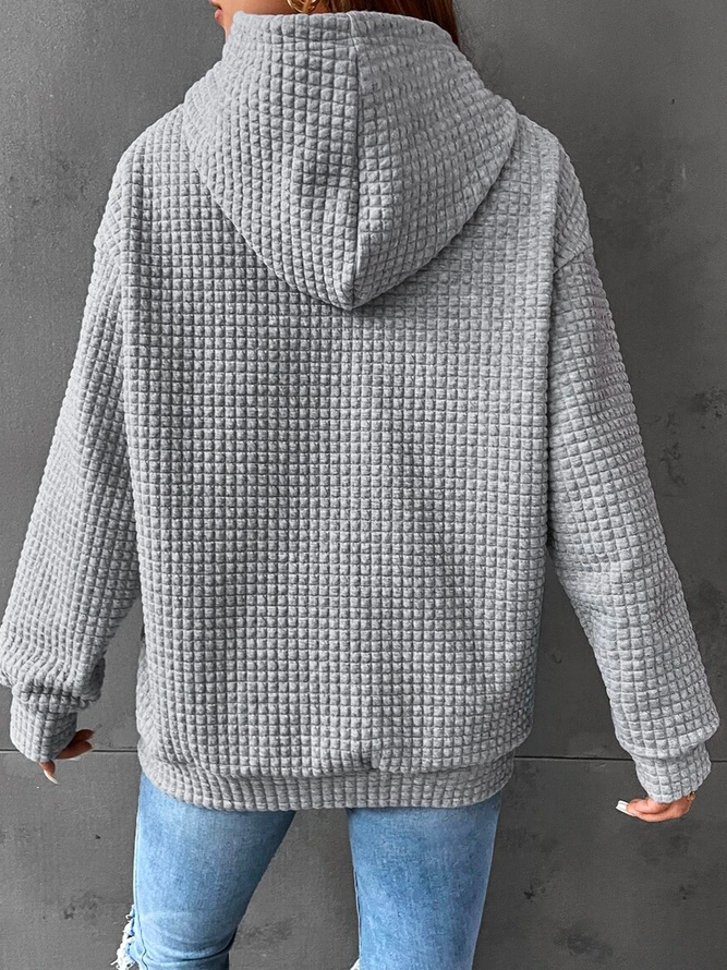 Valenzora | Casual Solid Color Hoodie for Women
