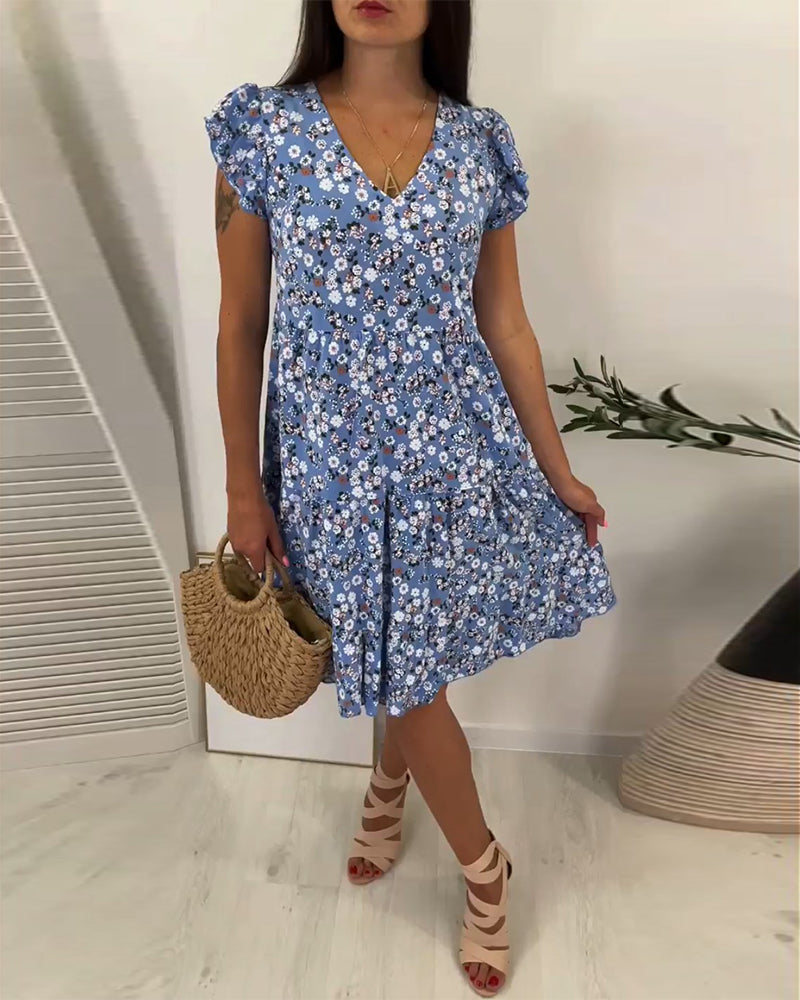 Valenzora | Frisches Sommerkleid mit Blumenmuster