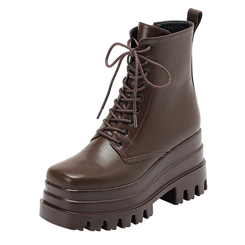 Valenzora | Fashion Shoelaces Martin Knight Women's Ankle Boots