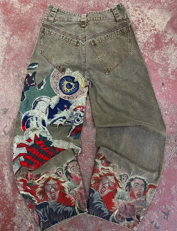 Valenzora | Embroidered Y2k Jeans