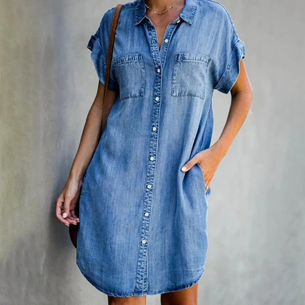 Valenzora | Elegant Denim Dress