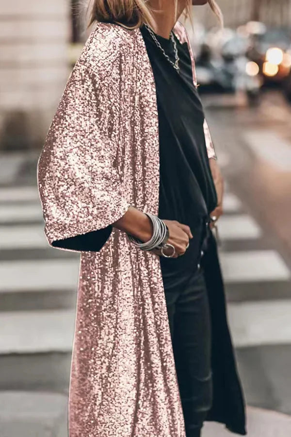 Valenzora | Glamouröser Pailletten-Cardigan