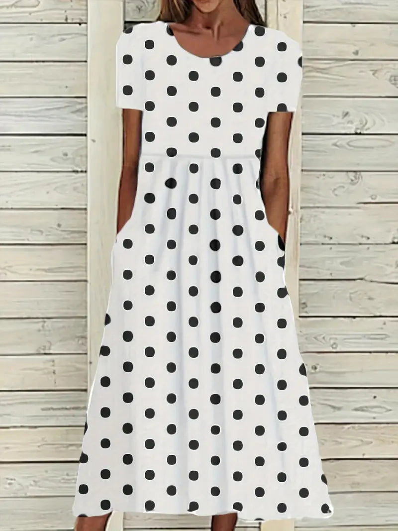 Valenzora | Midi dress with polka dots for spring/summer
