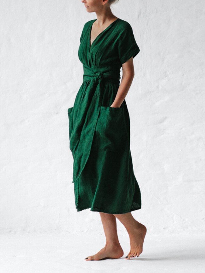 Valenzora | Fließendes Leinenkleid