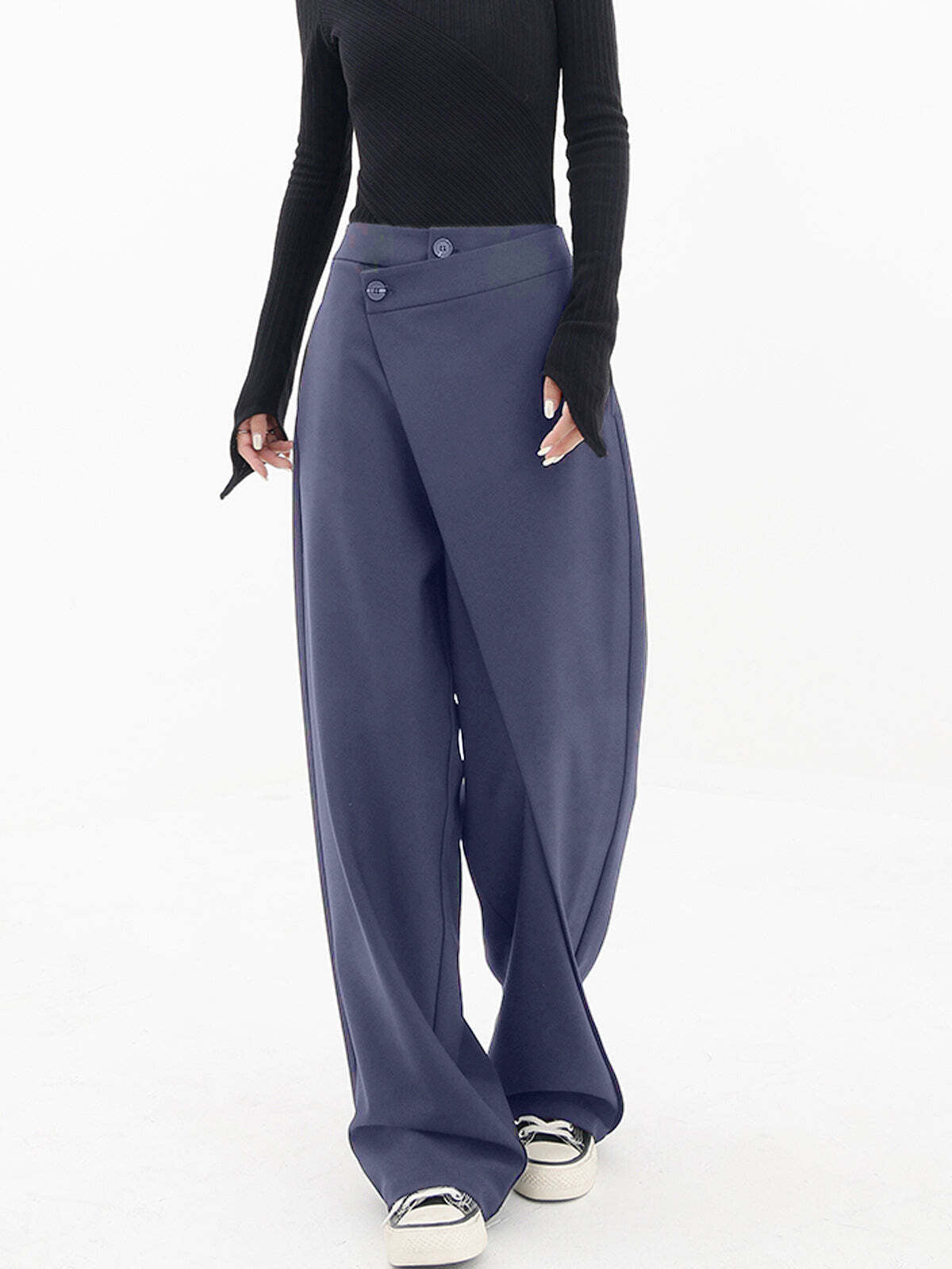 Valenzora | Asymmetrical wide-leg trousers