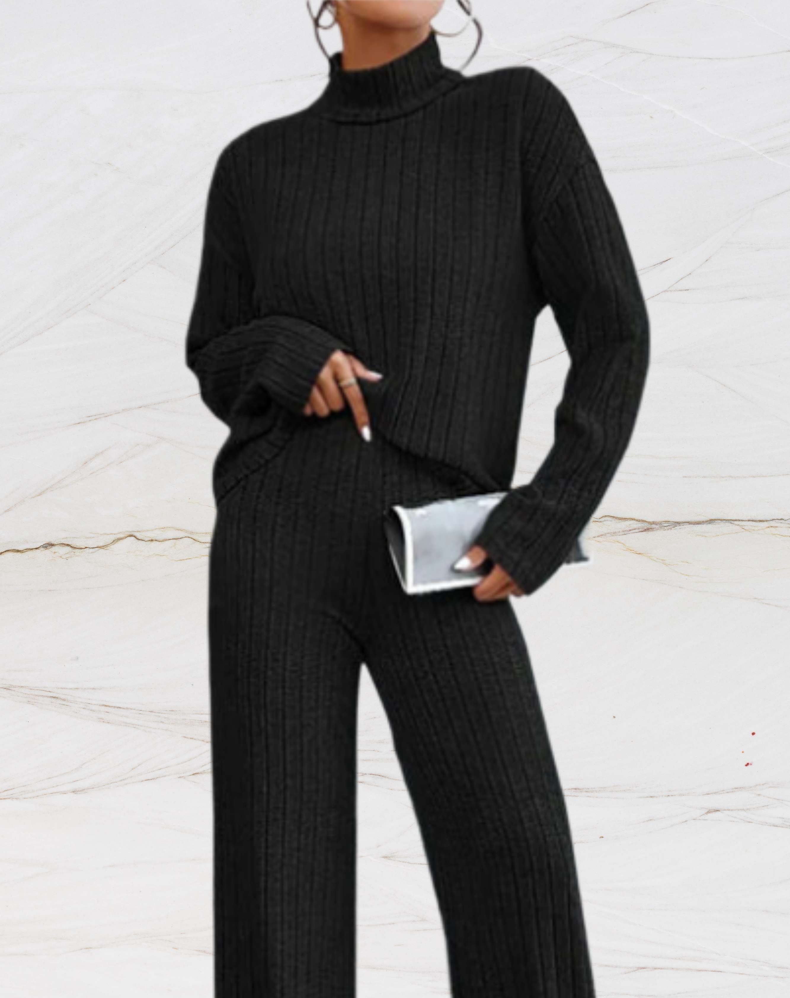 Valenzora - Ribbed Clothing Set