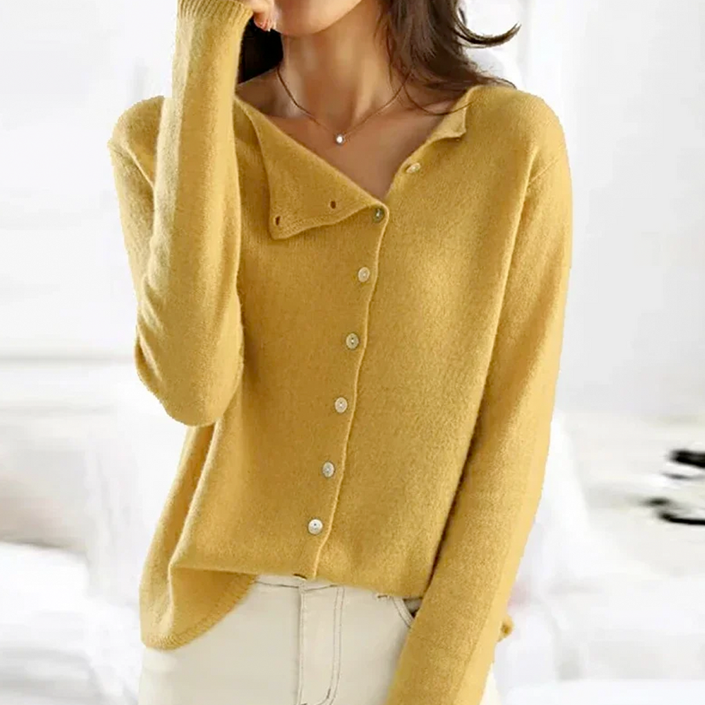 Valenzora – Weicher Strickpullover mit Knöpfen für eleganten Komfort