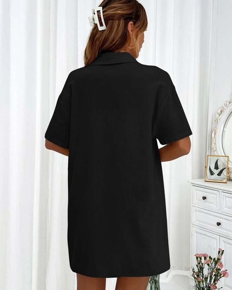 Valenzora | Casual set consisting of a solid-color shirt and shorts