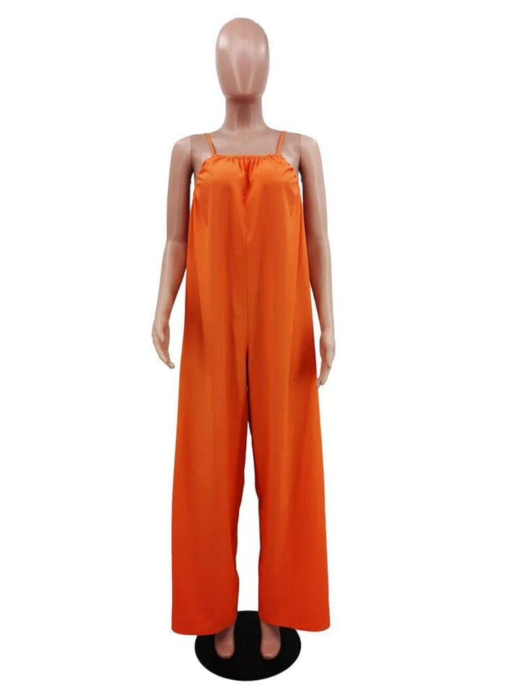 Camisole jumpsuit with wide legs