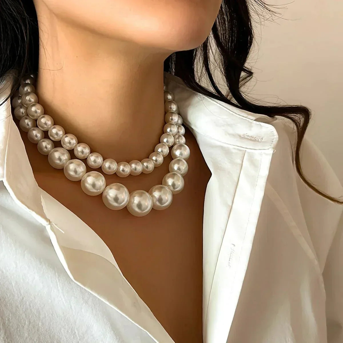 Valenzora | Doppellagiges Collier-Set für Damen mit Verzierungen