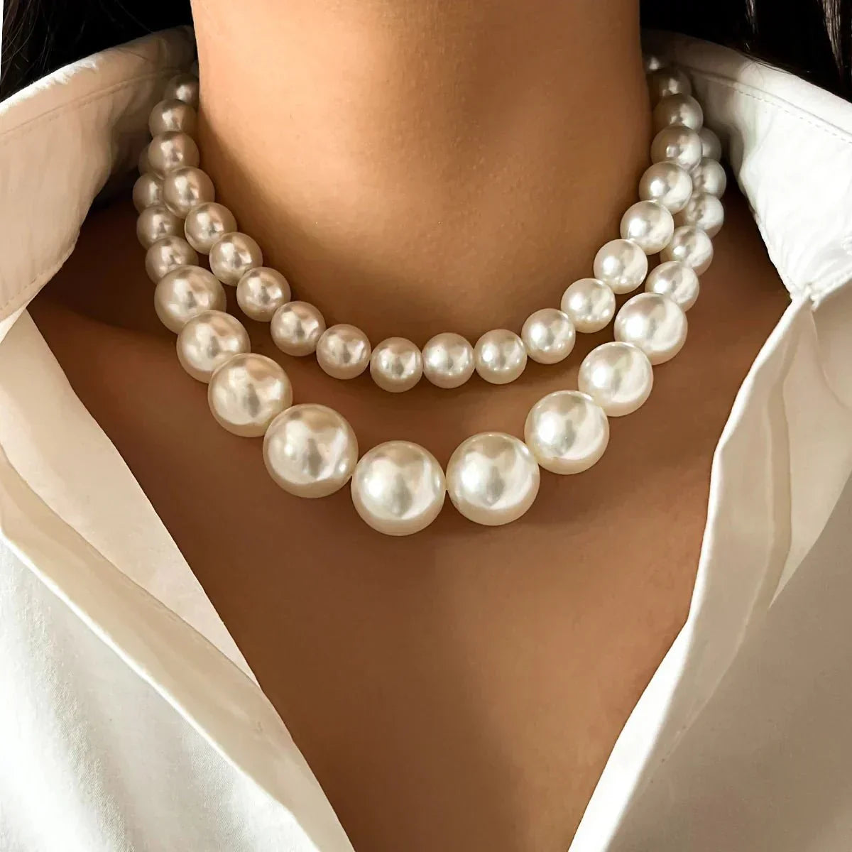 Valenzora | Doppellagiges Collier-Set für Damen mit Verzierungen