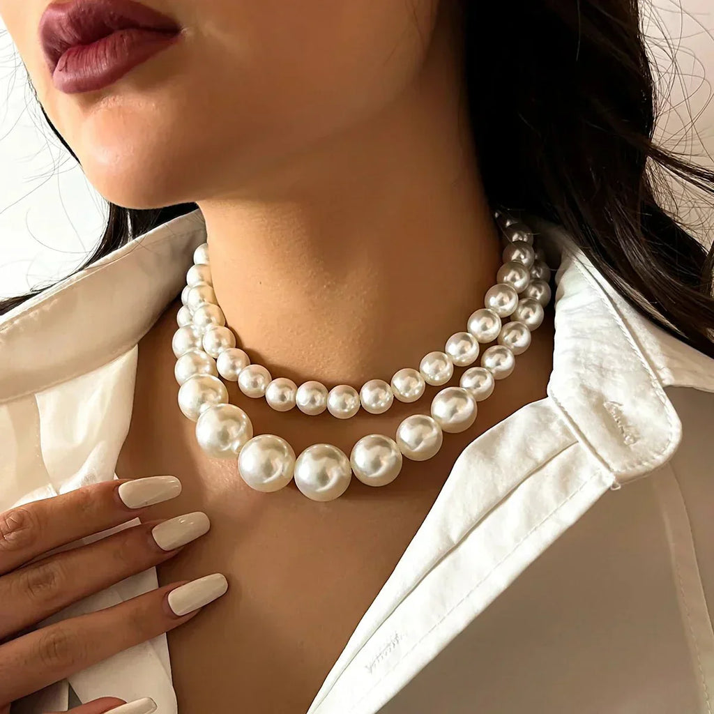 Valenzora | Doppellagiges Collier-Set für Damen mit Verzierungen