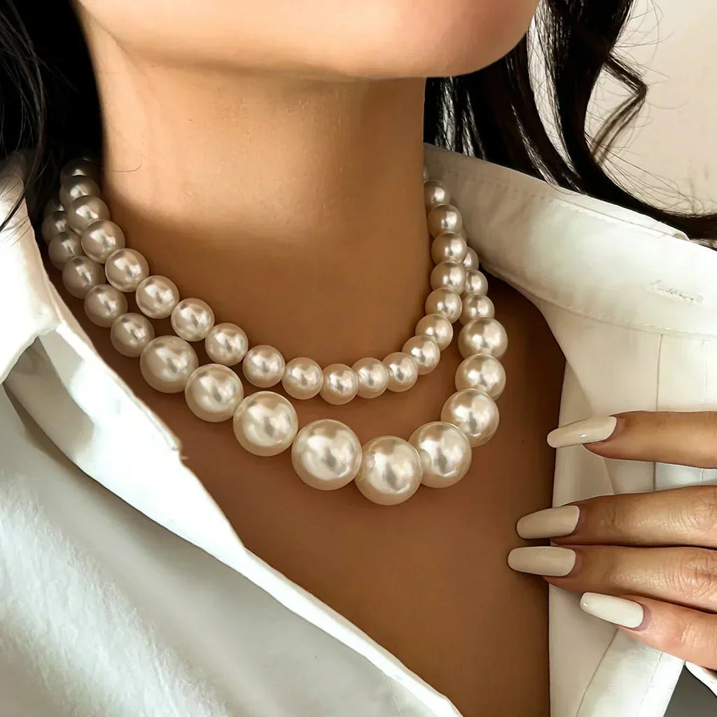 Valenzora | Doppellagiges Collier-Set für Damen mit Verzierungen