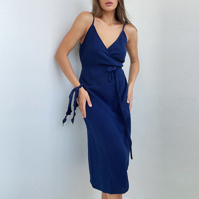 Valenzora | Elegantes ärmelloses Damenkleid mit V-Ausschnitt
