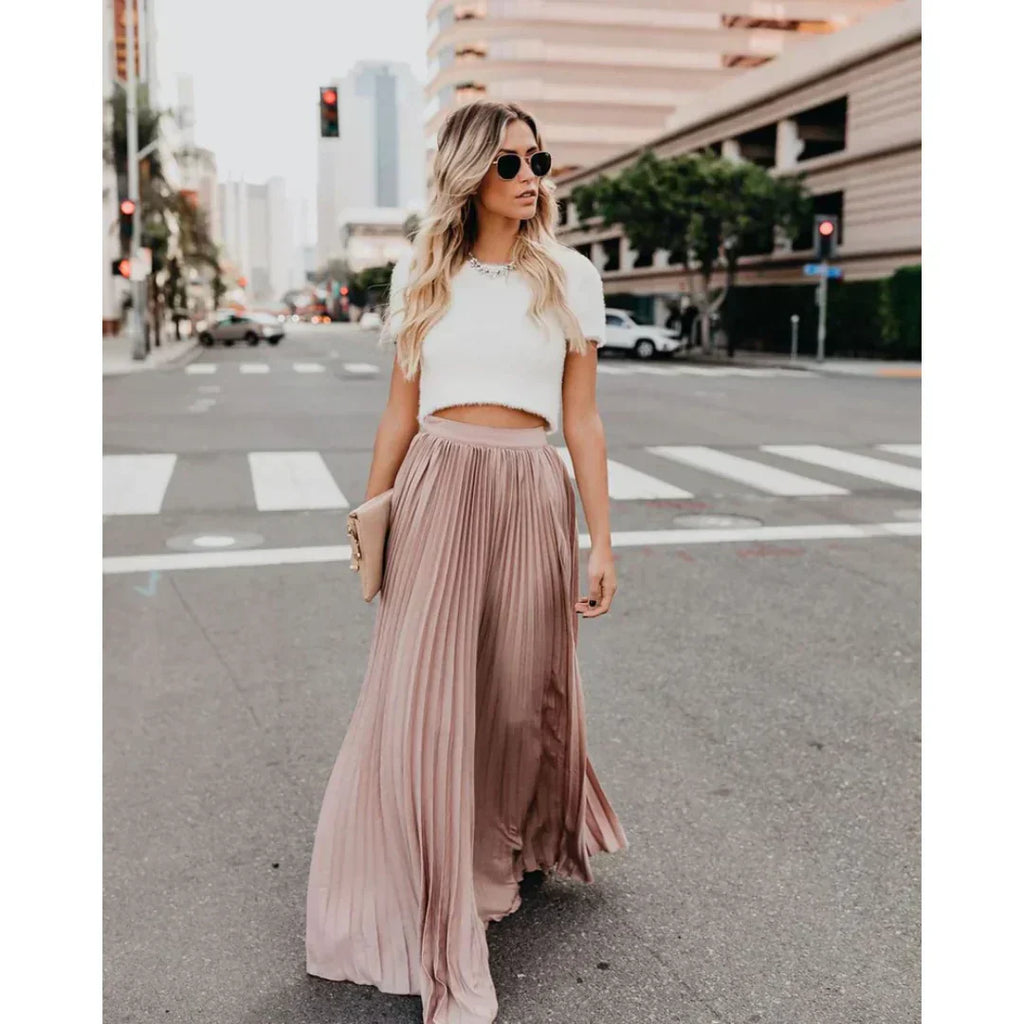 Valenzora | Pleated Maxi Skirt for Women