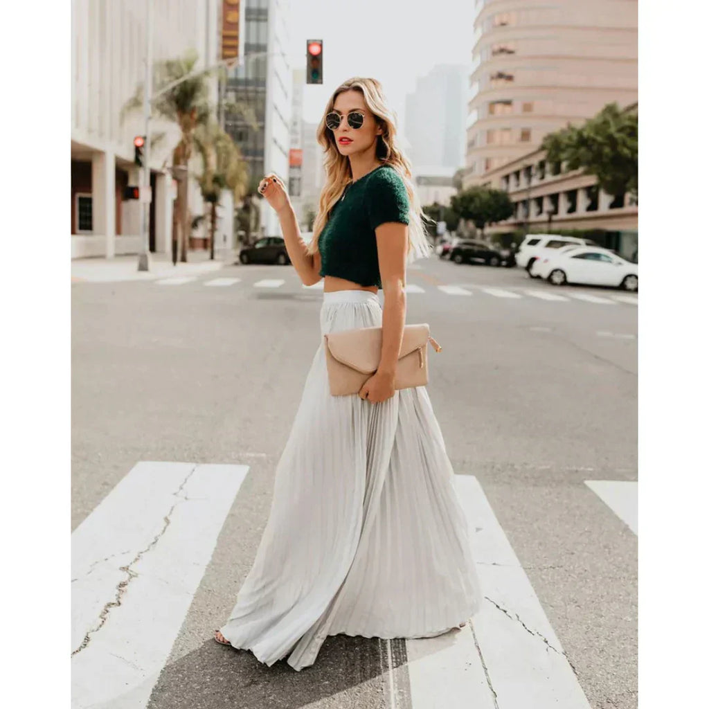 Valenzora | Pleated Maxi Skirt for Women
