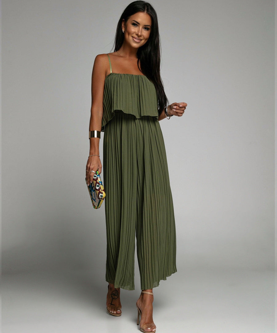Valenzora | Elegant Pleated One-Piece Jumpsuit