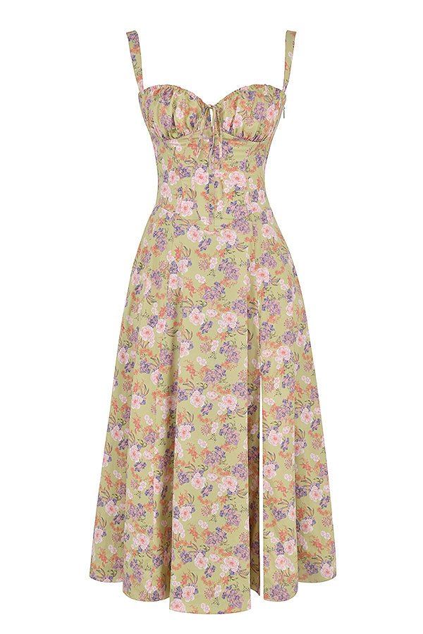 Valenzora | Summery Midi Dress with Straps & Slit - Airy, Elegant & Perfect for Warm Days