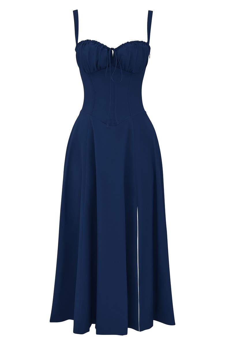Valenzora | Summery Midi Dress with Straps & Slit - Airy, Elegant & Perfect for Warm Days