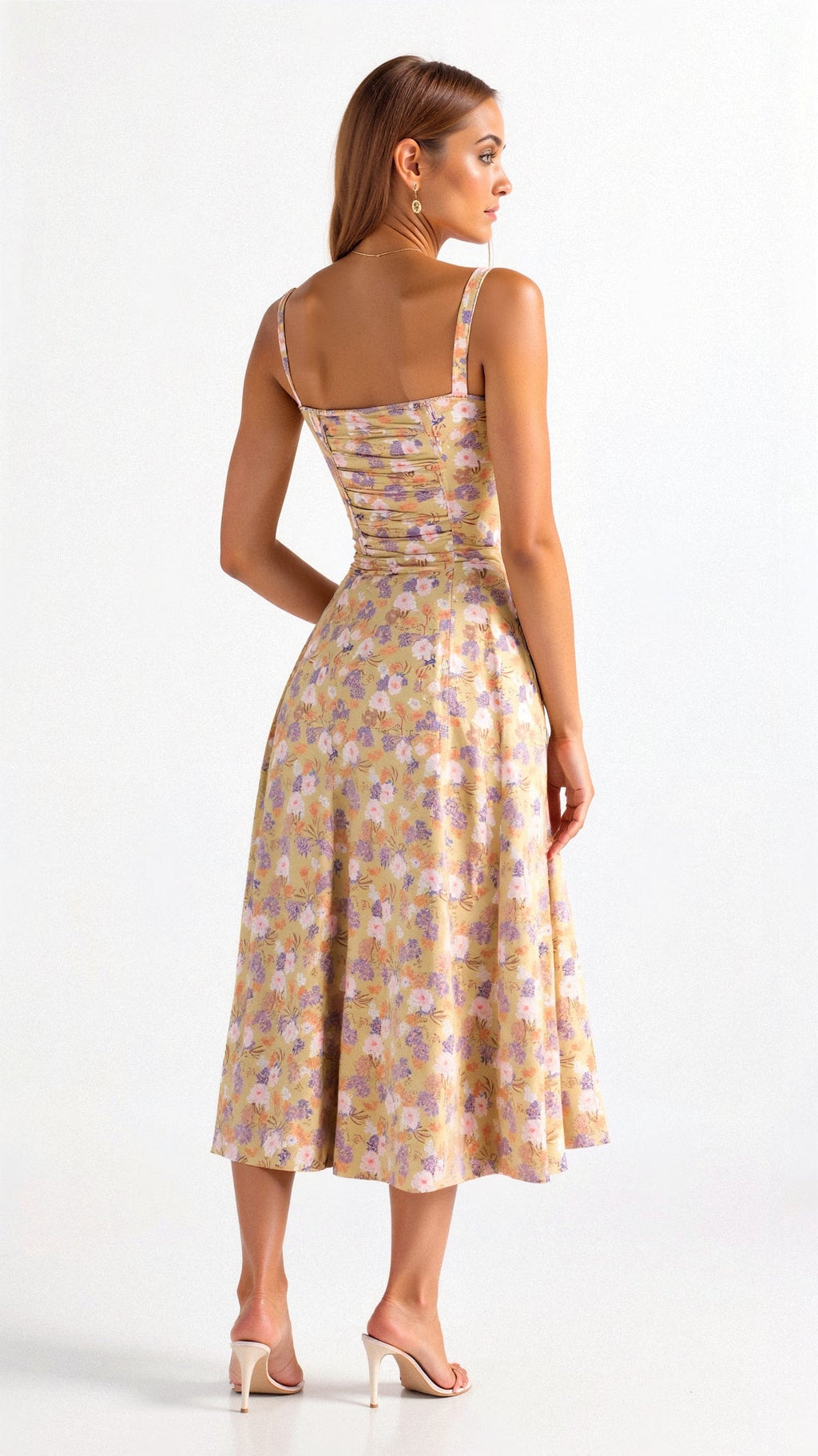Valenzora | Summery Midi Dress with Straps & Slit - Airy, Elegant & Perfect for Warm Days