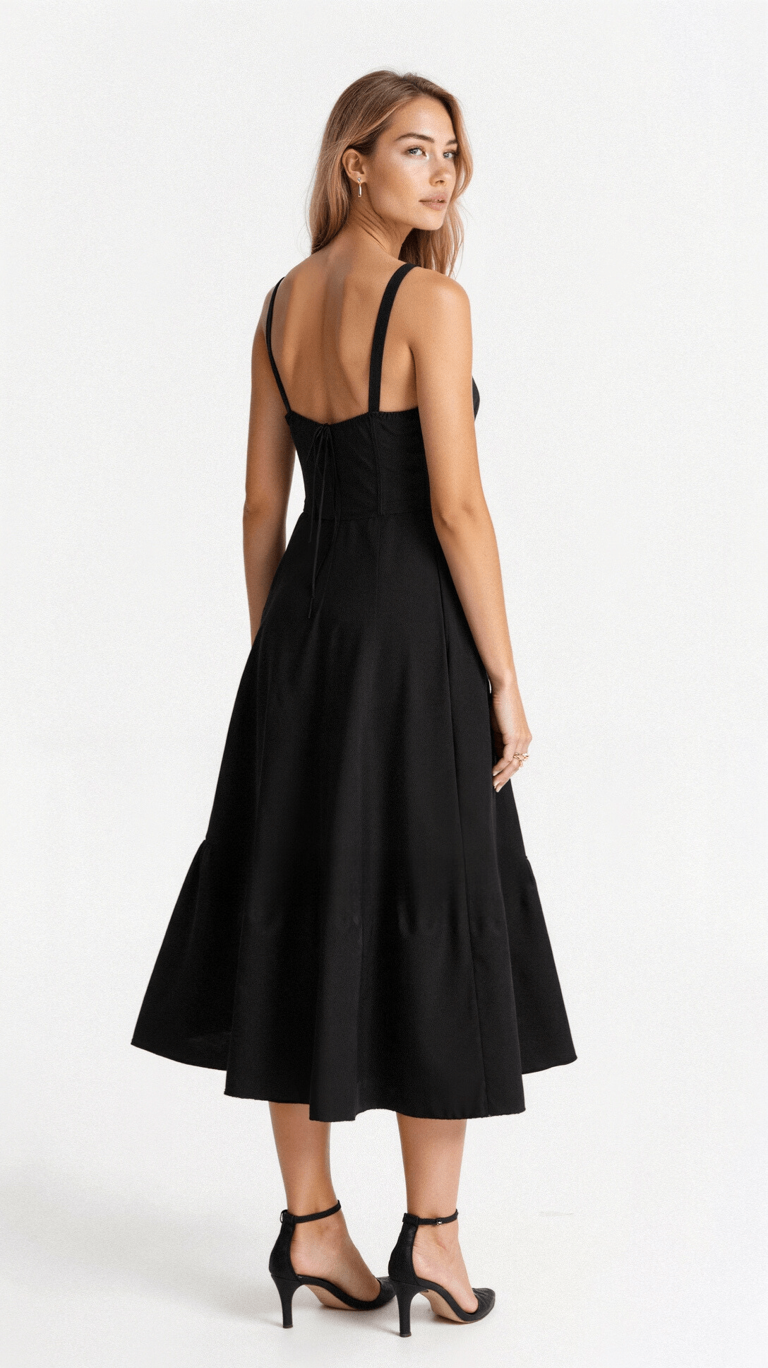 Valenzora | Summery Midi Dress with Straps & Slit - Airy, Elegant & Perfect for Warm Days