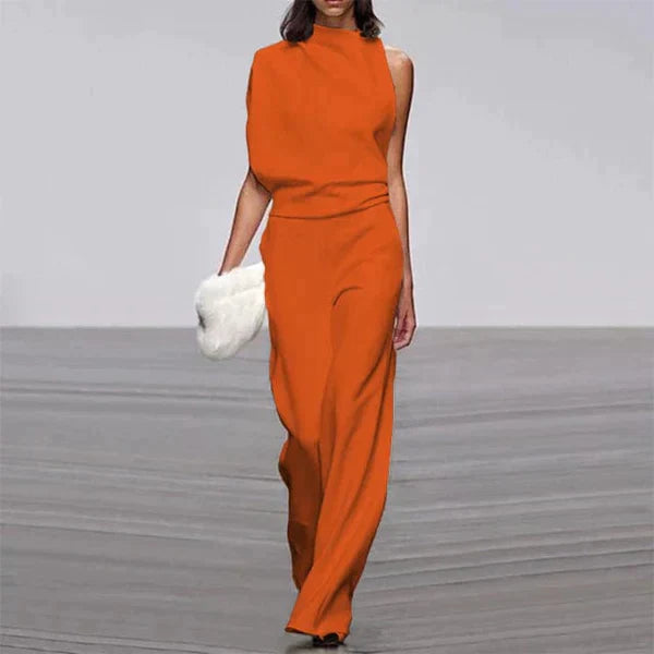 Valenzora | Sun Kiss: Orange Elegance Jumpsuit