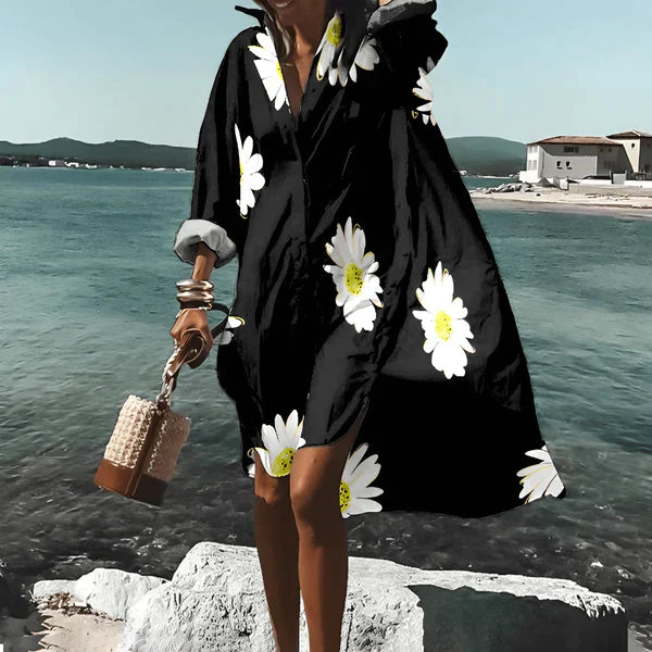 Valenzora - Knee-length dress with unique print