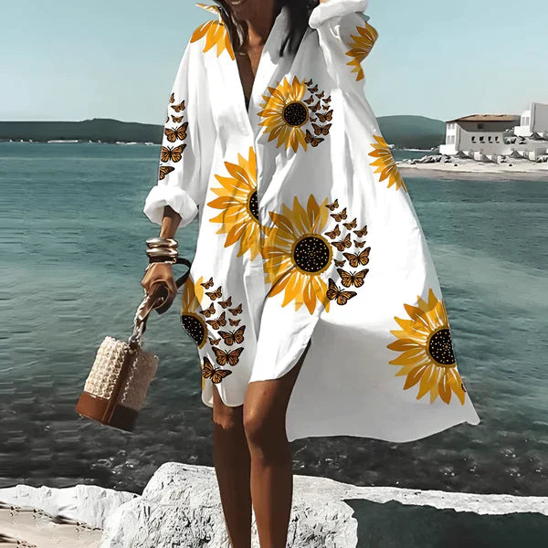 Valenzora - Knee-length dress with unique print