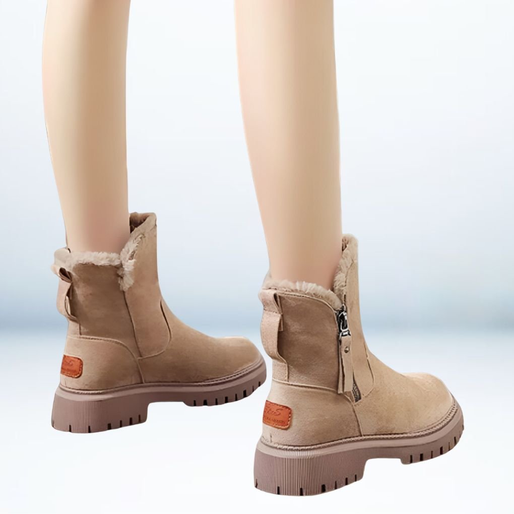 Valenzora | Warm knee-high boots - plush winter shoes