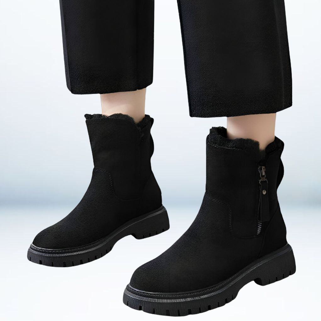 Valenzora | Warm knee-high boots - plush winter shoes