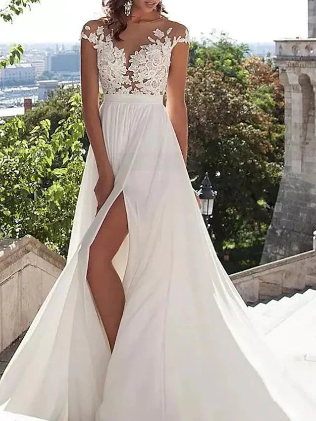 Valenzora | Lace split evening dress