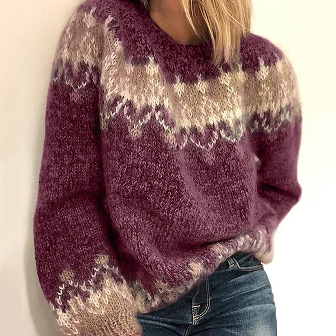Valenzora | Grob gestrickter Damenpullover – weich und im Vintage-Stil