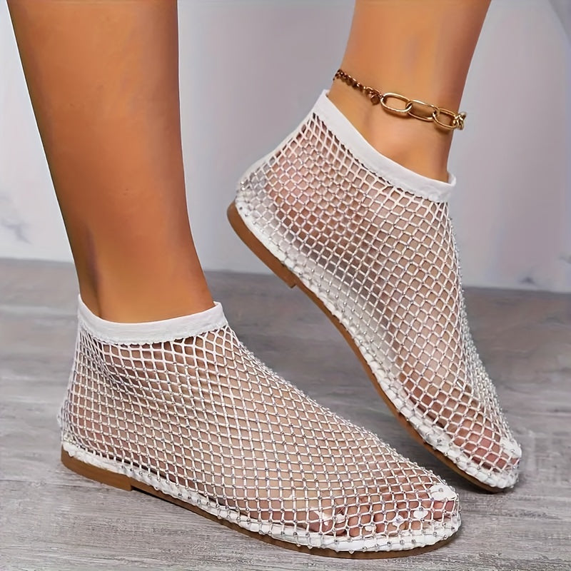 Valenzora | Construction Strasa, Flat Shoes, Transparent Sandals for the Beach