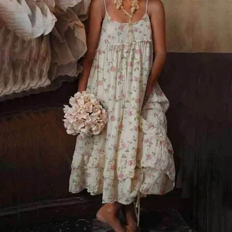 Valenzora - Floral linen dress