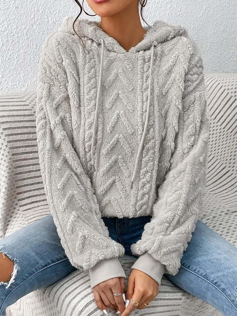 Valenzora Sweater | Stylish soft teddy fleece hoodie for women