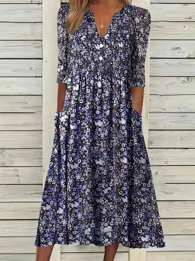 Valenzora | Gorgeous pleated maxi dress