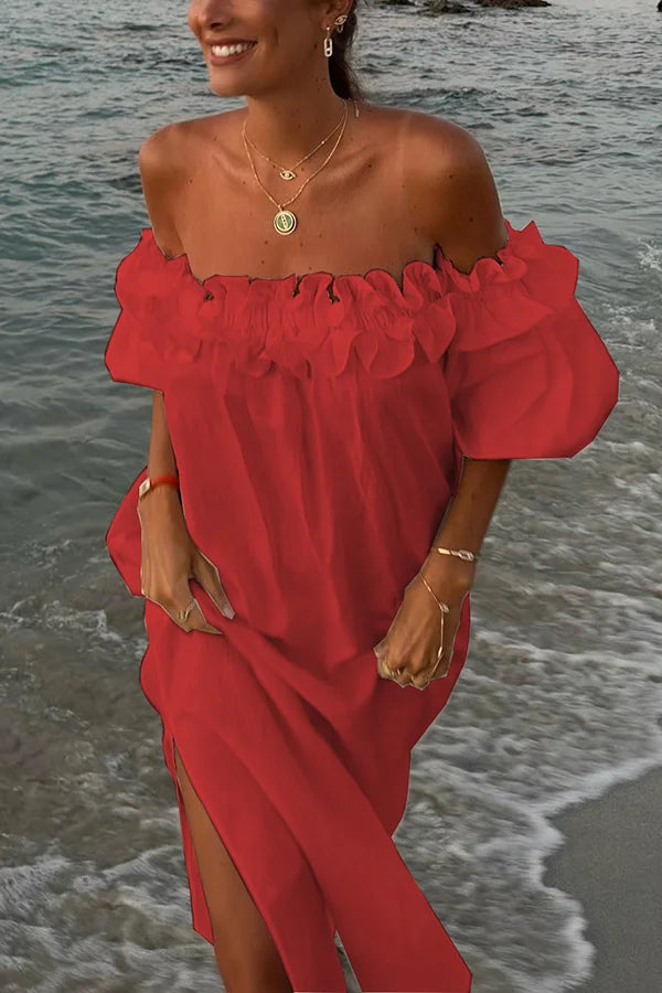 Valenzora - Midi dress with ruffles